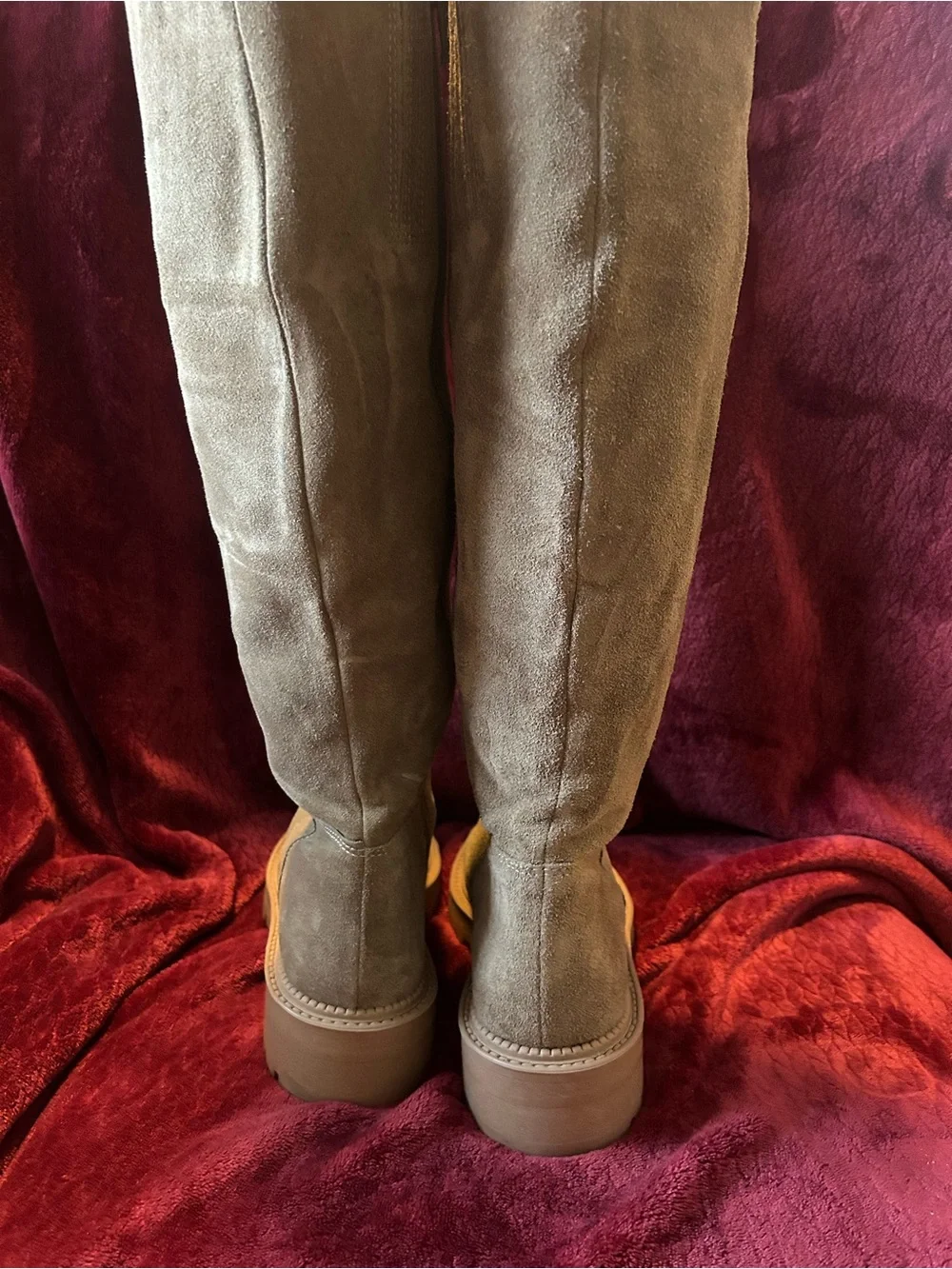 GOSH Sueded Zip Up Lug Sole Boots